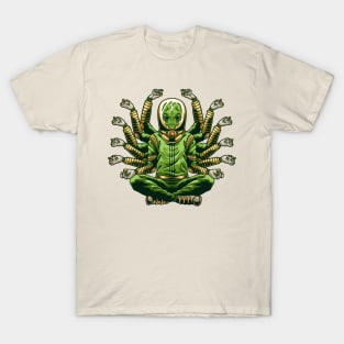 buddha alien doing yoga T-Shirt